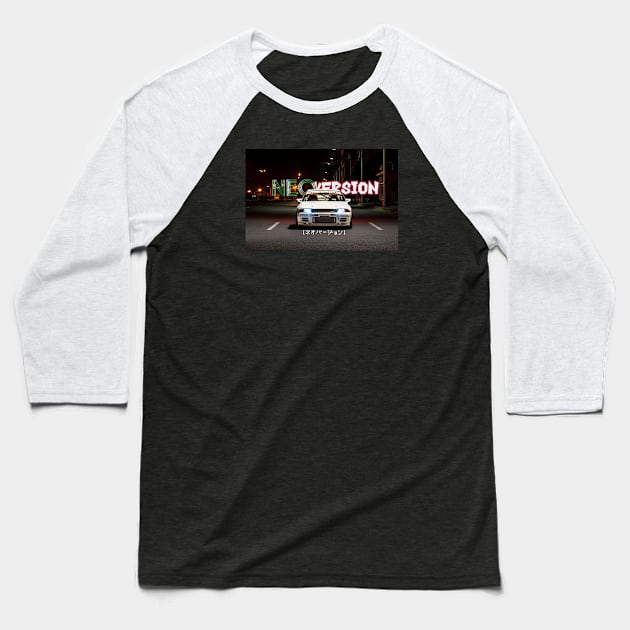 Neo Version Skyline Baseball T-Shirt by Neo Version